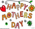 Плакат головоломки с счастливый день матери, на английском языке